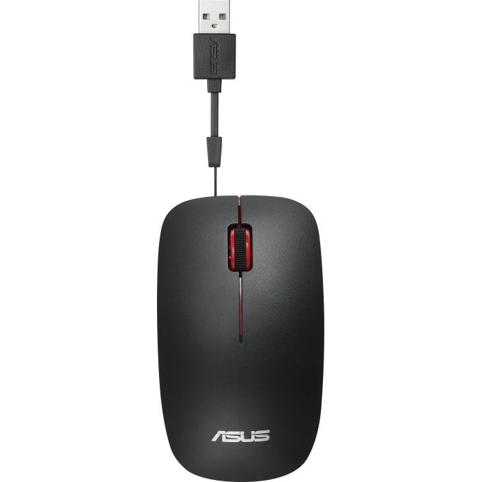 Мышь Asus UT300 черный оптическая(1000dpi) USB2.0 для ноутбука(2but