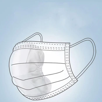 

50Pcs Disposable 3 Layer Masks Gasket Safety Anti Dust and Haze Breathable Mouth Face Mask Replacement Pad Square Cotton Mat