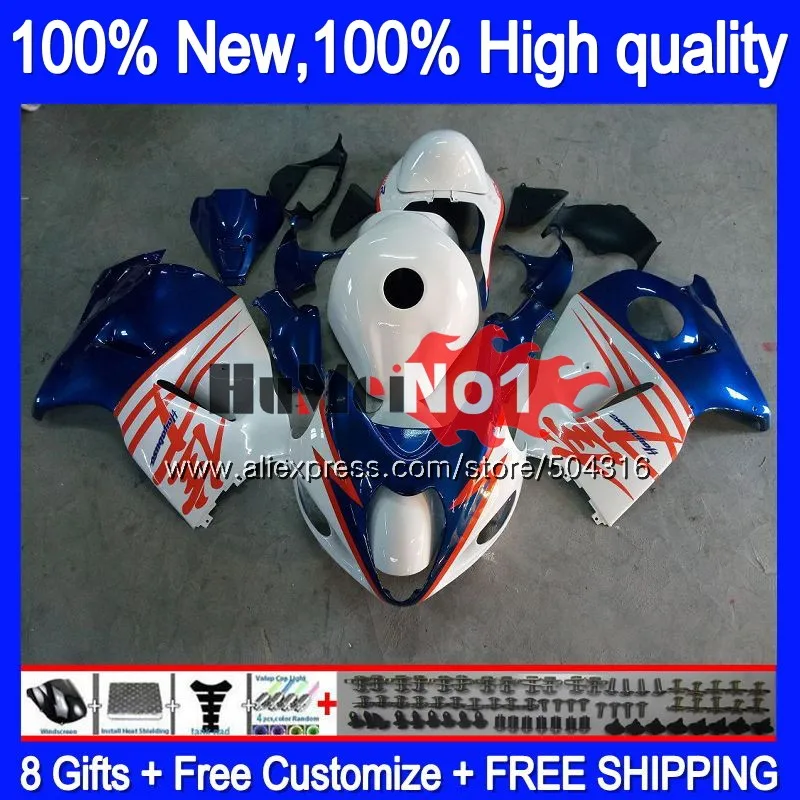 Hayabusa для SUZUKI GSXR 1300 2002 2003 2004 2005 2006 2007 28MC. 118 белого и синего цвета GSXR-1300 GSXR1300 96 02 03 04 05 06 07 обтекатель