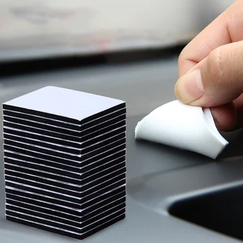 

10Pcs White Black Various Size 3M Super Sticky Acrylic Adhesive Double Side Foam Tape Sticky Glass Metal Temperature Resistance