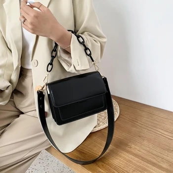 

00295# Chain Design New Mini PU Leather Flap Bags for Women 2020 Summer