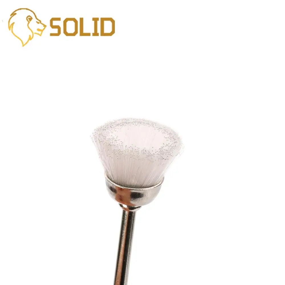 Abrasive Nylon Brush 15mm Mini Y-shaped 3mm Shank Polishing Rotary Tool Durable for Small Area 100Pcs