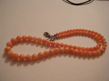

1159 NATURAL NOT ENHANCED ANGEL SKIN CORAL NECKLACE