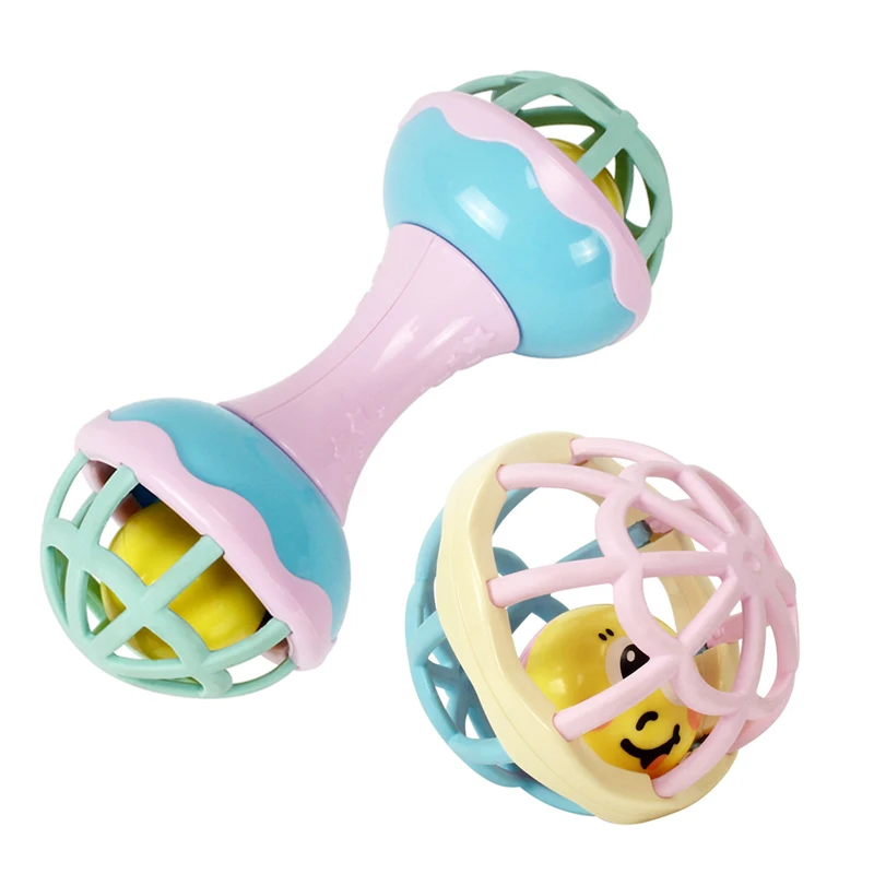 

Baby Rattles Food Grade Teething Rattle Baby Toy Plastic Hand Bell Intelligence Grasping Gums Educational toys for 0-24Months