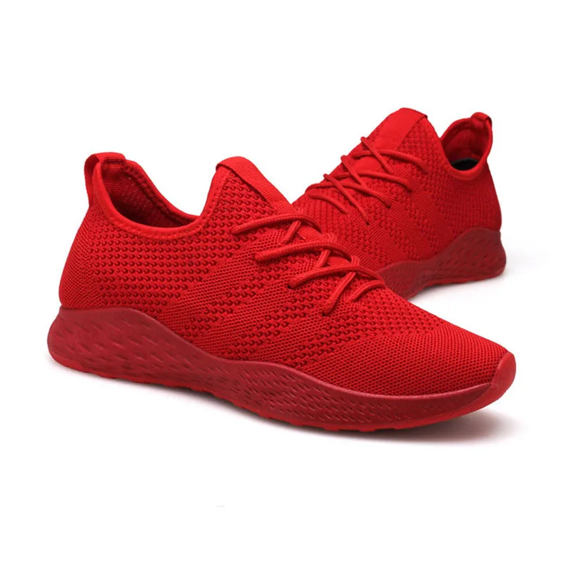 

Mesh Men Sneakers Fashion Casual Lace-Up Solid Color Sport Shoes Light Weight Comfortable Breathable Cushioning Running Shoes