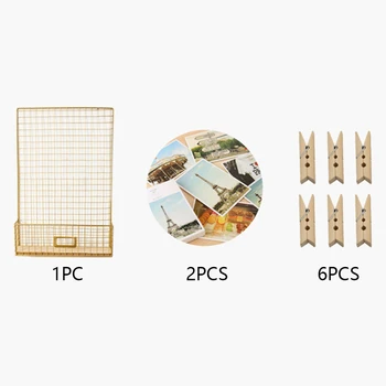 

Storage Shelf Bedroom DIY Photo Display Mesh Multifunctional Iron Grid Office Hanging Panel Wall Decor Memo Board Home