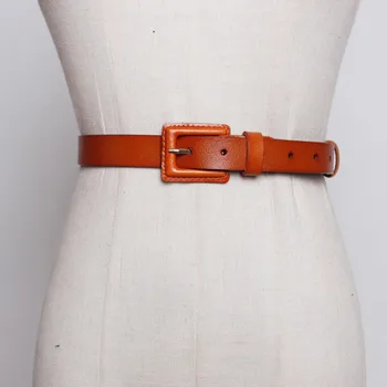 

WKOUD EAM New Design PU Leather Female Belts For Women Cummerbunds 2020 Black Women's Thin Belt Fashion Casual Accessories ZK012