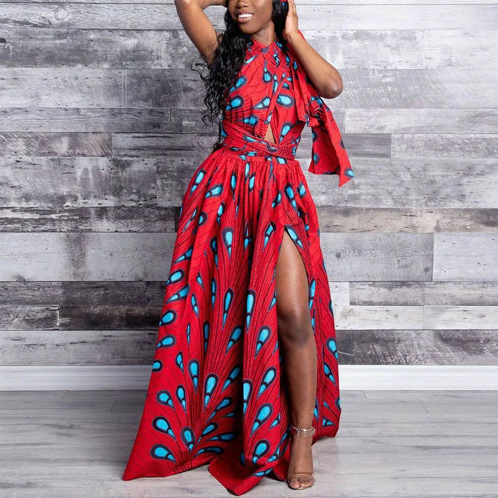 BOHISEN африканская Дашики платья для женщин Базен платья "Анкара" юбки без рукавов плюс размер Afriacn печать одежда для женщин