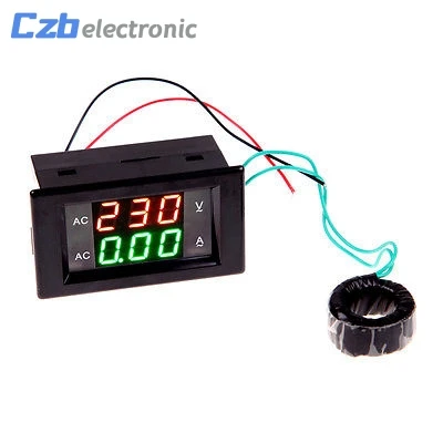 

AC 110-220-300V 100A Digital Voltmeter Ammeter LED Amp Volt Meter Dual Display LCD Panel Ampere Voltage Volt Amp Meter