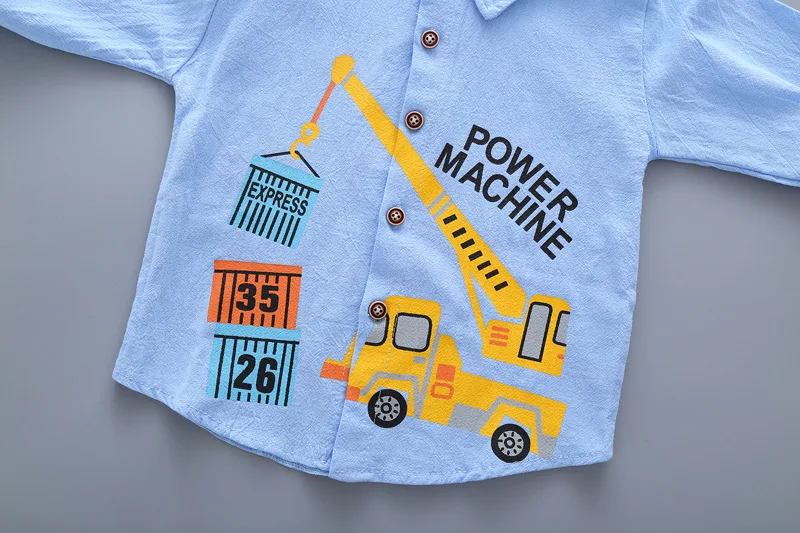 Kids Shirt Tops Clothes Child Spring Thin Shirts Toddler Infant Boy Long Sleeve Tees 1 2 3 4 Years Baby Shirt IENENS