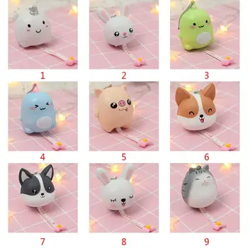 

New Portable Cartoon Retractable Ruler Centimeter/inch Tape Measure Mini Ruler Colorful Cute Design Great for Travel