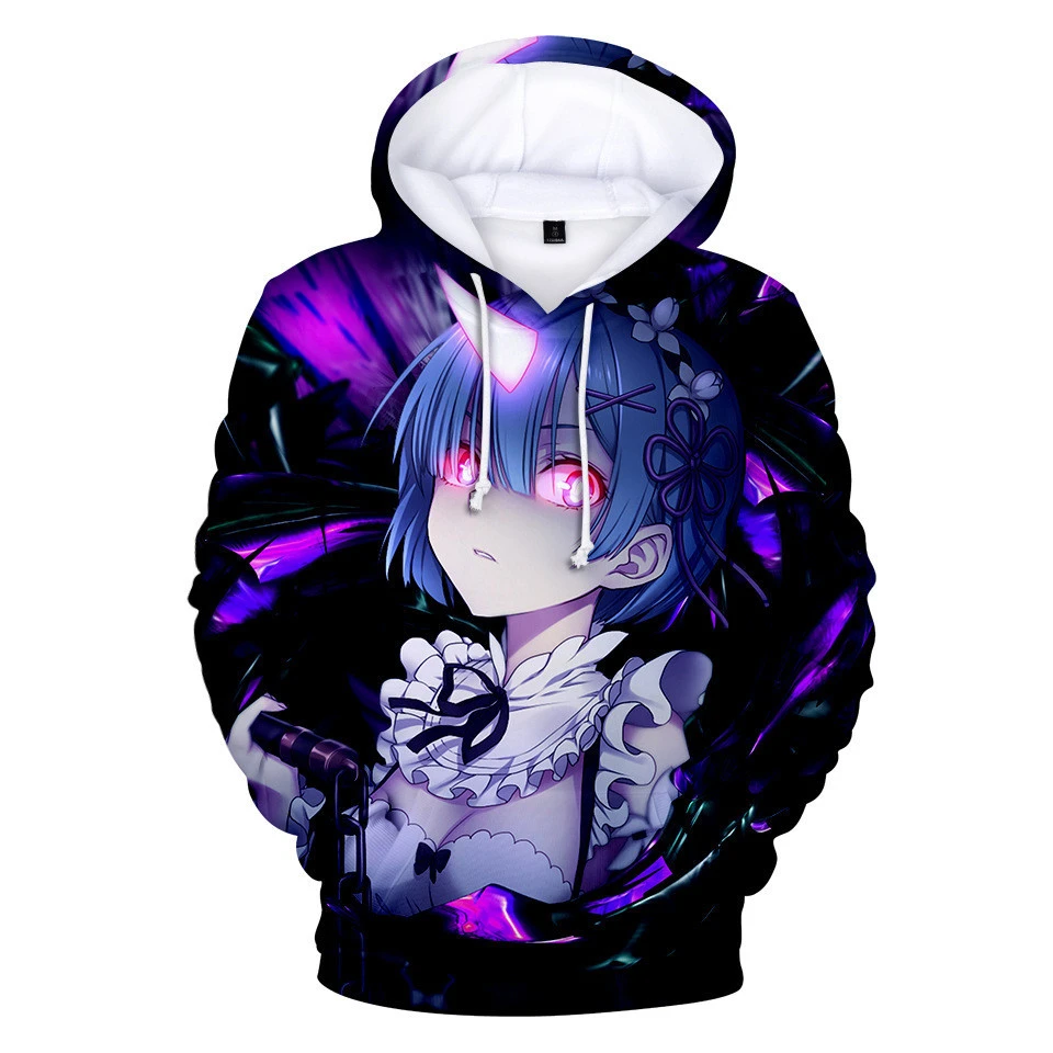 Re Life in a Different World from Zero Sudadera con Capucha Estampada Re Life in a Different World from Zero Sudadera con Capucha Estampada