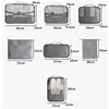 Men Travel Bags Set Waterproof Packing Cube Portable Clothing Sorting Organizer Women travel bags hand Luggage Accessory Product ► Photo 2/6