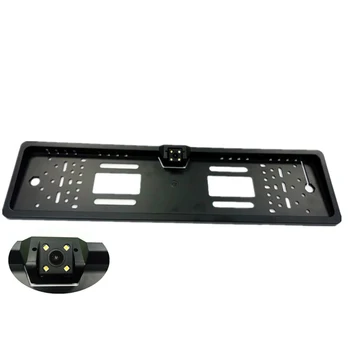 

Car Rear View Camera Multifunction IP68 Auto EU Car License Plate Frame HD Night Vision Reverse Rear Camera With 4 Led light