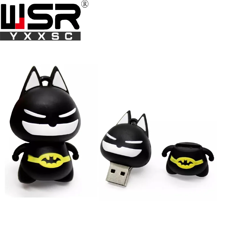 Мультфильм Бэтмен Человек-паук usb2.0 флеш-накопитель 32 Гб 64 Гб 128 ГБ Персонализированный Силиконовый usb флеш-накопитель 4 ГБ 8 ГБ 16 ГБ милый компьютер подарок