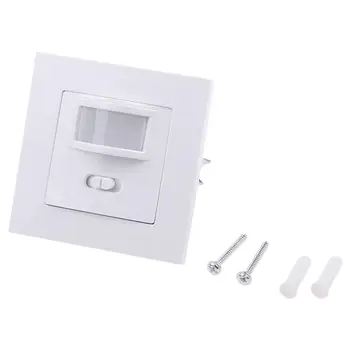 

AC 220-240V Wall Mounted 9m Automatic PIR Infrared Motion Sensor Switch for Recessed Wall Lamp Light Bulb Switch