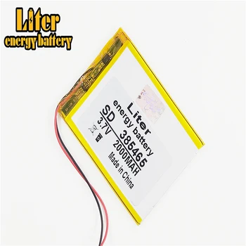 

li-po 3.7V 2000mAh 385465 Lithium Polymer li-po li ion Rechargeable Battery cells For Mp3 MP4 MP5 GPS 7 inch