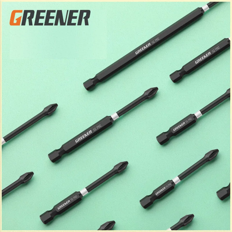 Greener Bit Impact Cross High Hardness Strong Magnetic Electric Screwdriver Set Hand Drill Super Hard Industrial Grade | Инструменты