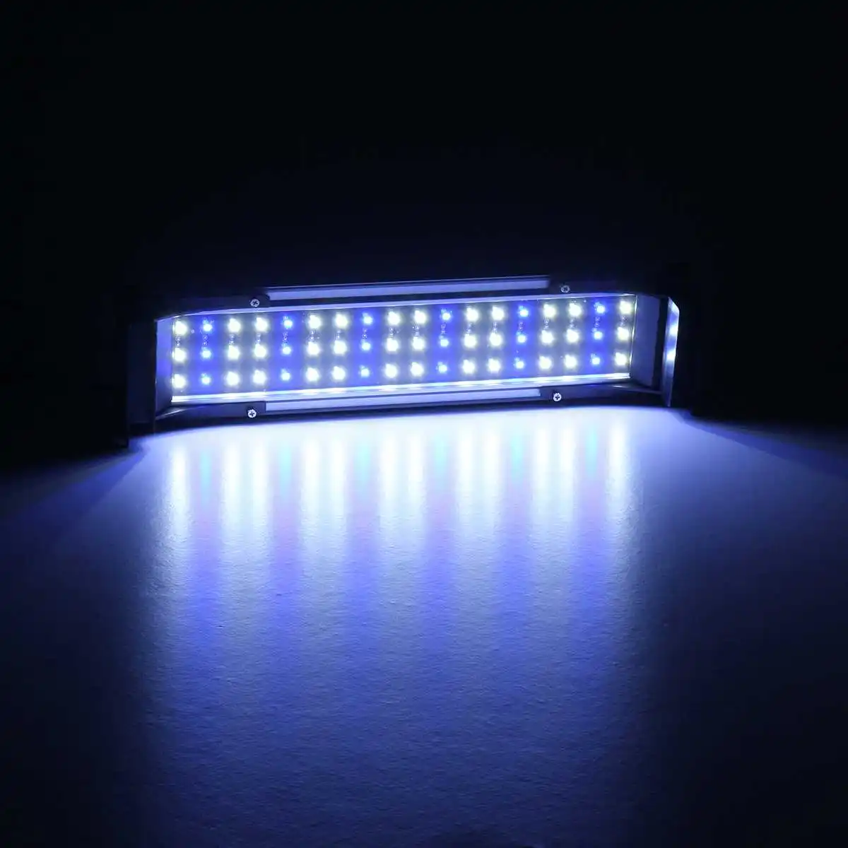 40 см регулируемое с регулируемой яркостью для аквариума 2835LED освещение для аквариума лампы белые и синие светодиоды подходят для аквариума 35-45 см черный AC 100-240 В