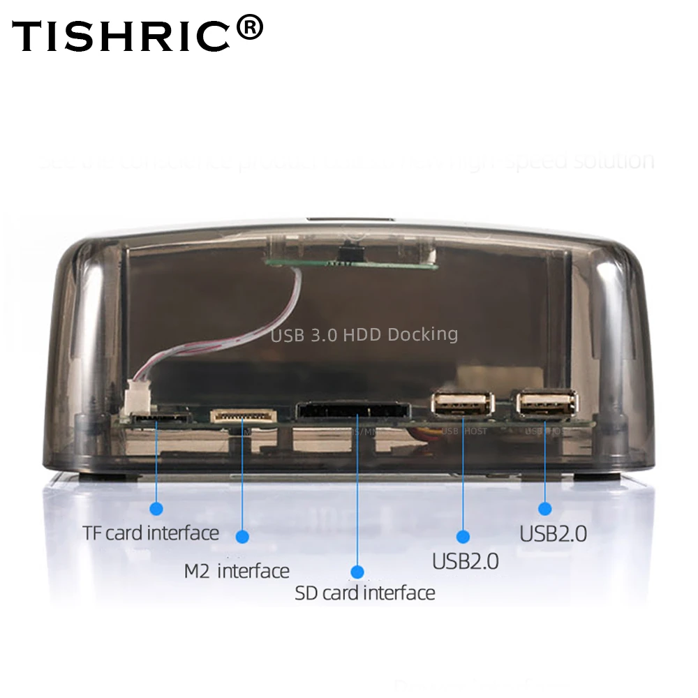 TISHRIC HDD Docking Station IDE SATA 2 In 1 HDD Dock Internal Hard Disk Drive For 2.5 3.5 Inch SSD Disk Case Reader USB 2.0