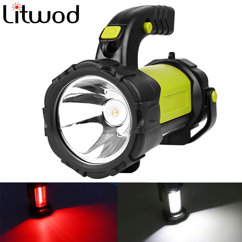 

Camping Lantern Flashlight Fishing Osram + Cob Led Bulbs Rechargeable Litwod 2000 Aluminum Alloy White 10w 2-4 Files Usb