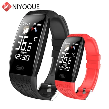 

Smart Band Watch T5 Body Temperature Waterproof Call Reminder Smart Wristband Color Screen Weather Reminder Smartwatch 2020