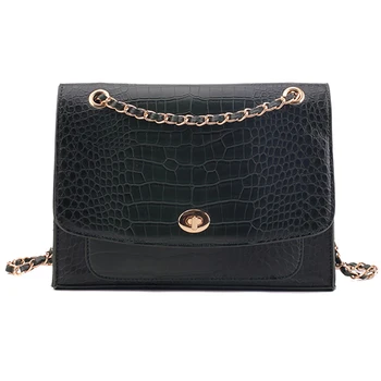 

Vintage Fashion Big Tote bag 2020 New Quality PU Leather Women's Designer Handbag Crocodile pattern Chain Shoulder Messenger Bag