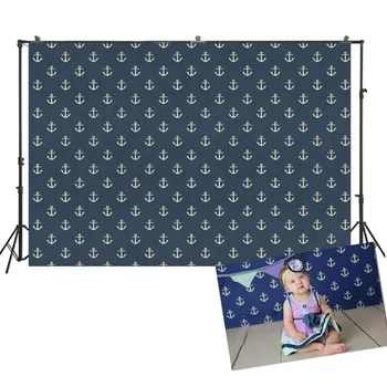 

HUAYI Photography Backdrop Blue Sea Anchor Boys Photo Background Newborns Baby Child Birthday Studio Photoshoot Drops D-9515