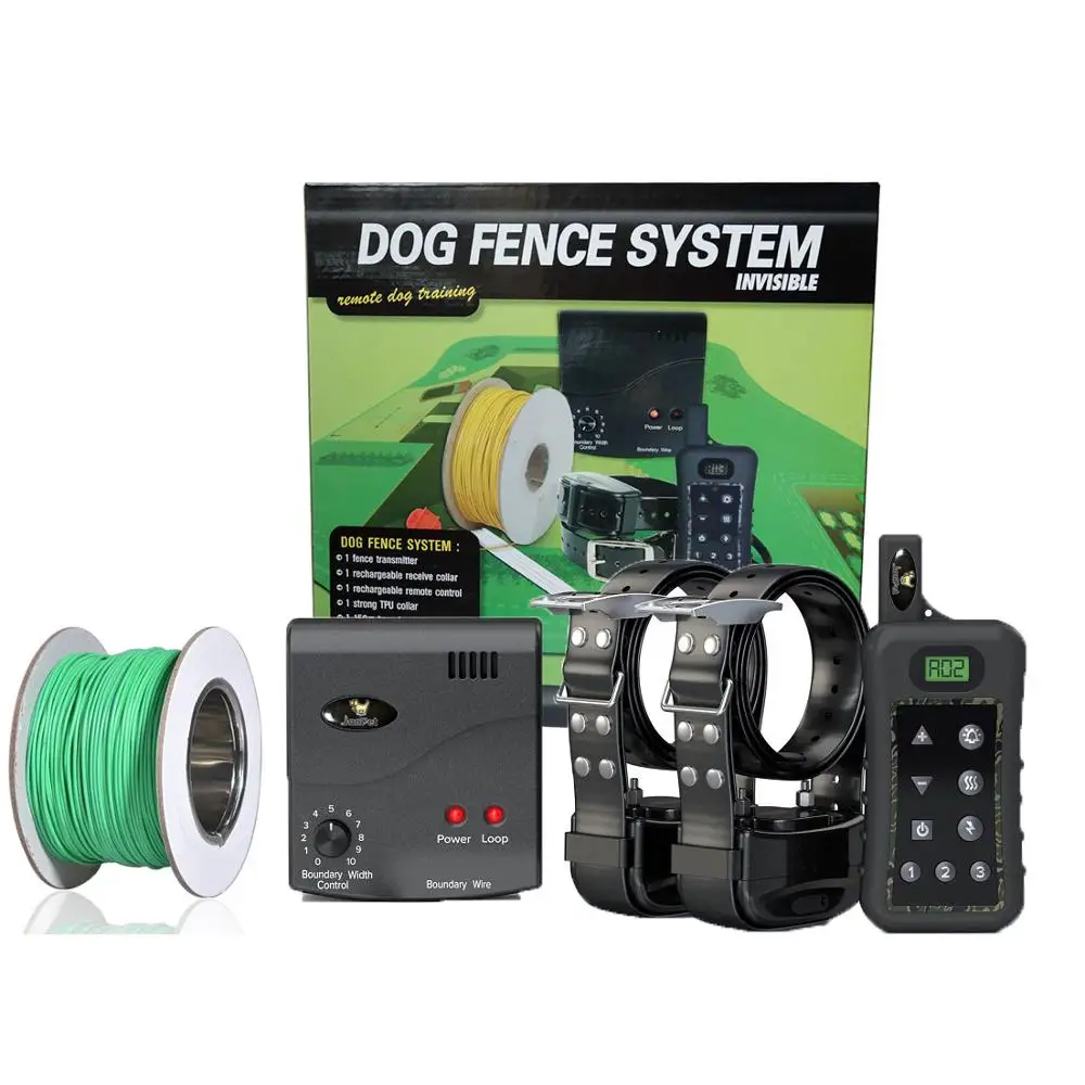 TeqHome Waterproof Dog Training Collar - Rechargeable Shock Collar With Remote, Tone & Static Modes For 2 Dogs, Electric Fence System