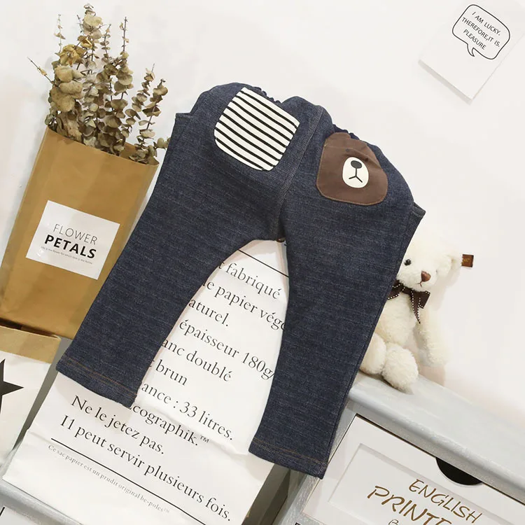 

Children Casual Trousers Autumn Korean-style Cartoon Printed Knit CHILDREN'S Trousers Girls Casual Pants