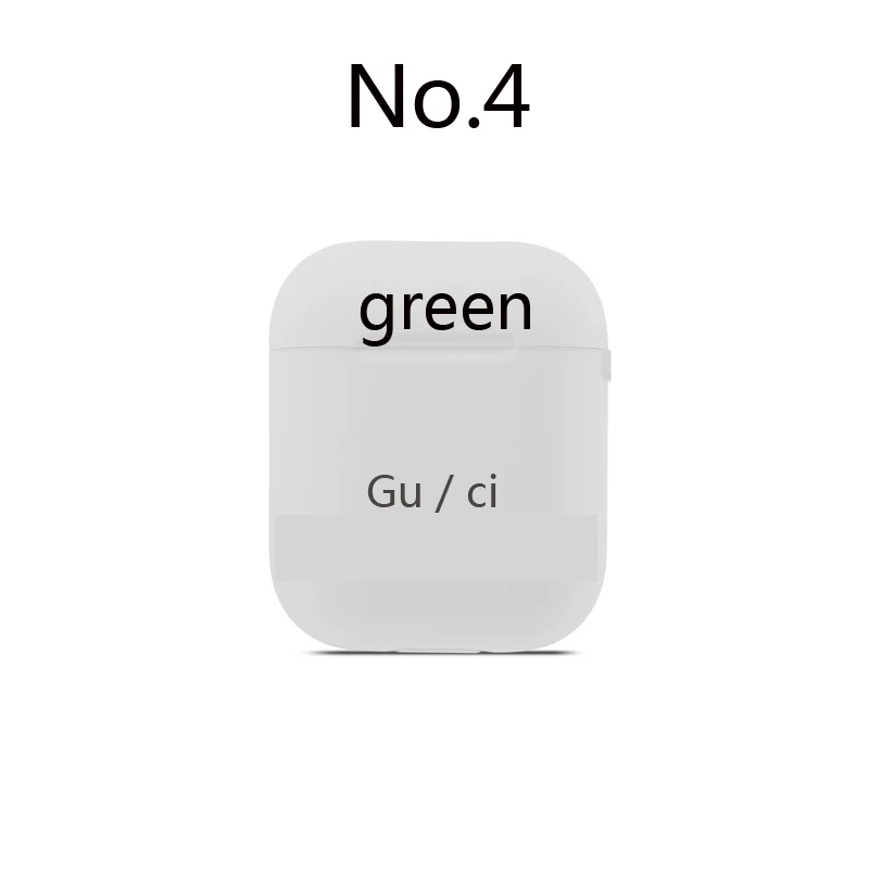 4 green Роскошный брендовый беспроводной чехол для наушников с Bluetooth для Airpods 1/2 сумка для зарядки наушников Аксессуары для Airpods чехол s - Цвет: 4 green