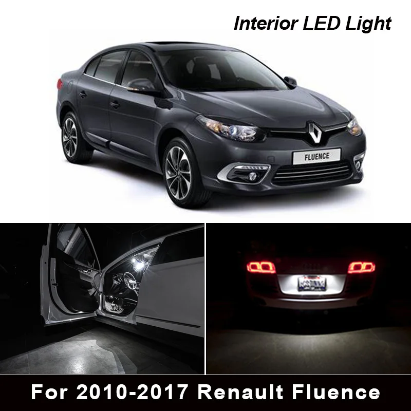 12 шт. x для 2010-2017 Renault Fluence без ошибок Автомобильный светодиодный светильник
