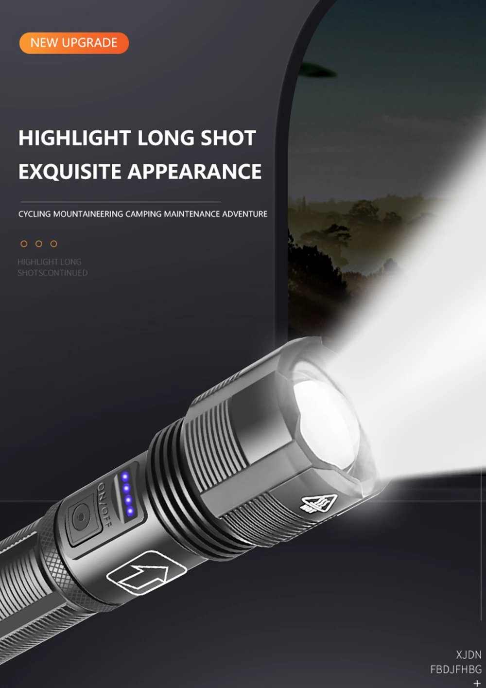 D2 Flashlight Super Bright LED XHP70 XHP50 4 Core Torch Hiking Camping P70.2 Power Display AAA or 18650 EDC Flashlights Lighting high powered flashlights