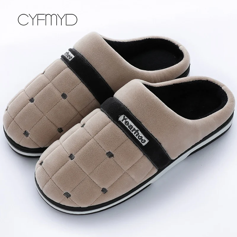 

Plus Size 43-47 Fashion Gingham Fur Slippers Women Flock Warm Winter Slippers Woman Mixed Colors Indoor Shoes