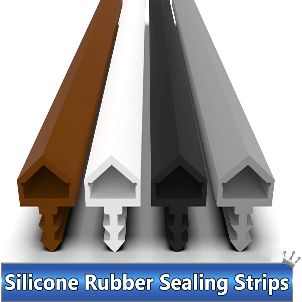 Sound Insulating Anti Collision Draught Excluder Silicone Rubber Door Gap Sealing Strip 5m