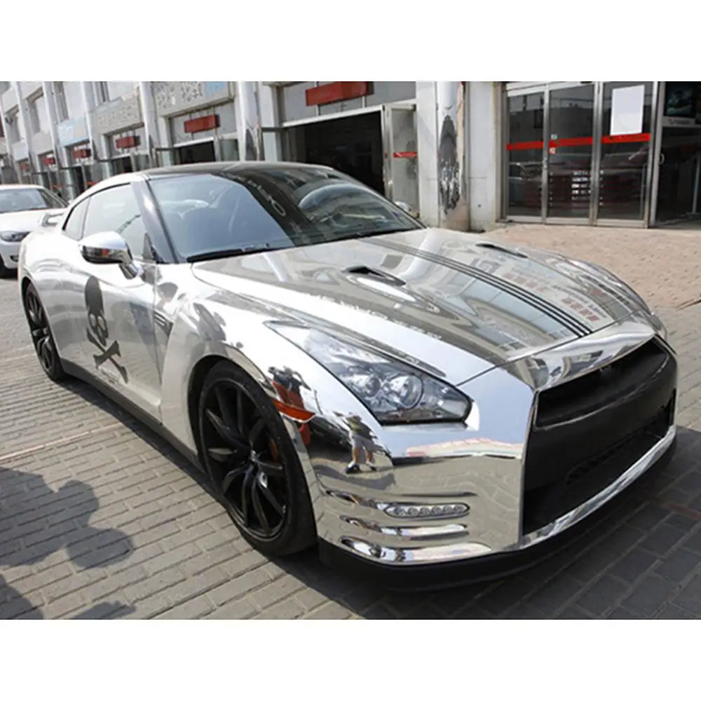 Горячее предложение! Новая серебряная виниловая пленка для автомобиля меняющая