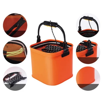 

Outdoor EVA Bucket Folding Bucket Portable Camping Hiking Bucket New High Quality Fishing barrel Fishing Bags