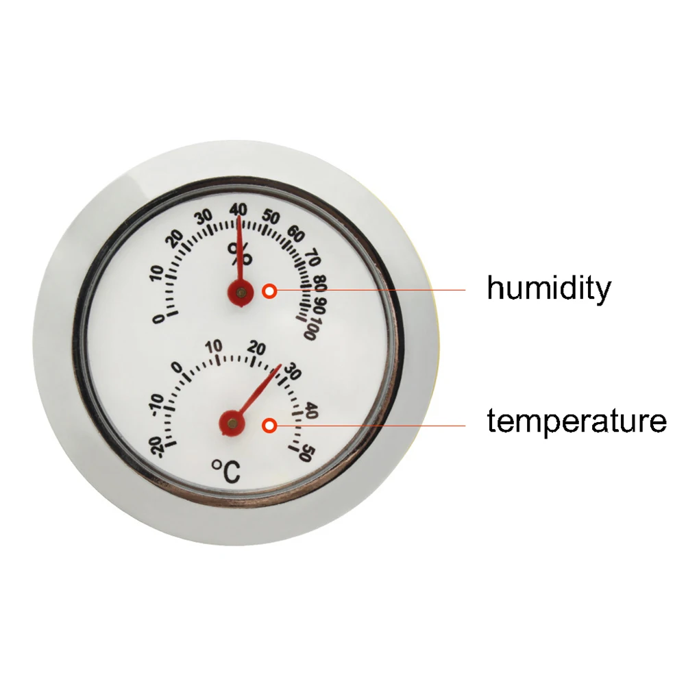 Portable Violin Temperature Meter Round Guitar Dry Wet Hygrometer Thermometer Humidity