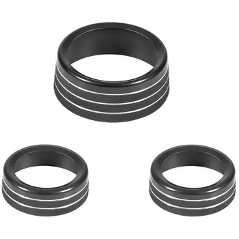 

3* Knob rings For Dodge Challenger Charger 2015-2019 Black Aluminum Alloy