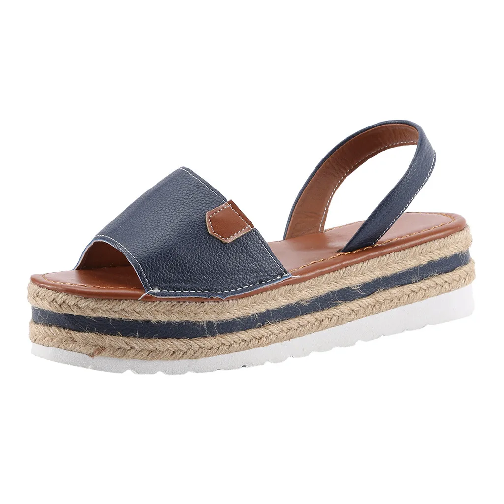 SAGACE Women Sexy Sandals 2020 Hot Summer Straw Platform Shoes Casual Woman Roman Sandal Solid Color Female Fashion Footwear|Пляжные и