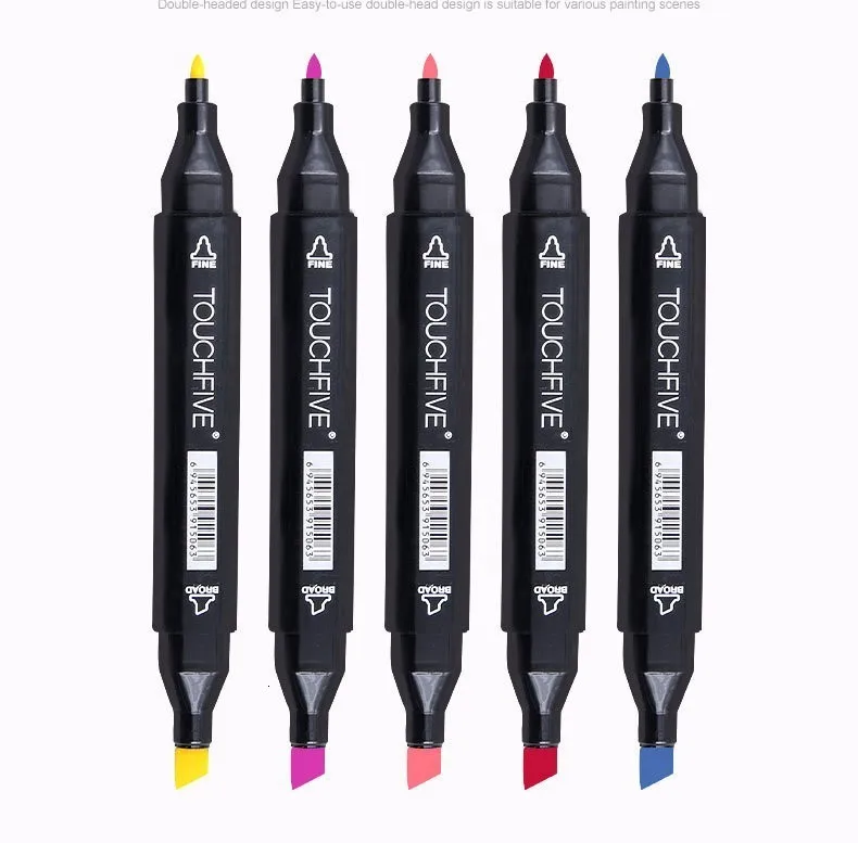 Touchfive Professional Character Sketch Markers Art Supplies 12 24 Colors Skin Tones Marker Pens set for Painting Manga Design
