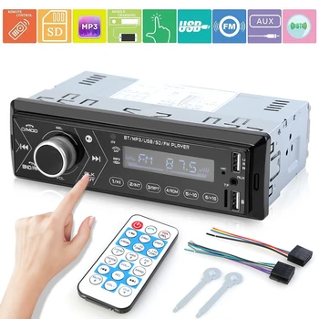 

3205 1DIN Car Stereo MP3 Player Lightness and Portability No Space Occupy Bluetooth FM Radio Head Unit Media Receiver