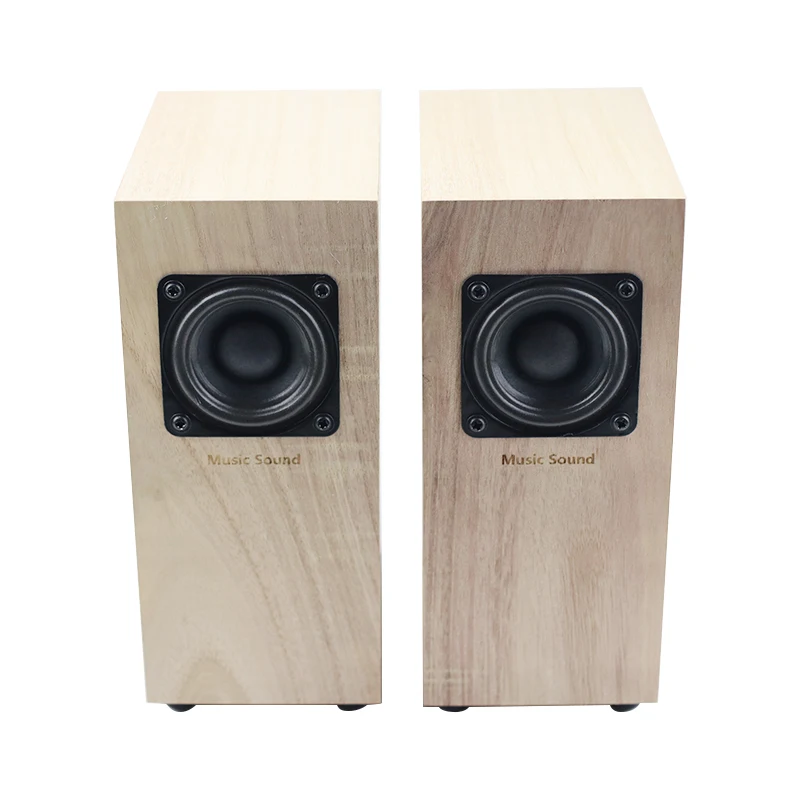  GHXAMP Full Range Wooden Speaker Computer Hifi 2.0 Treble Midrange Bass Balance Clear Passive Books