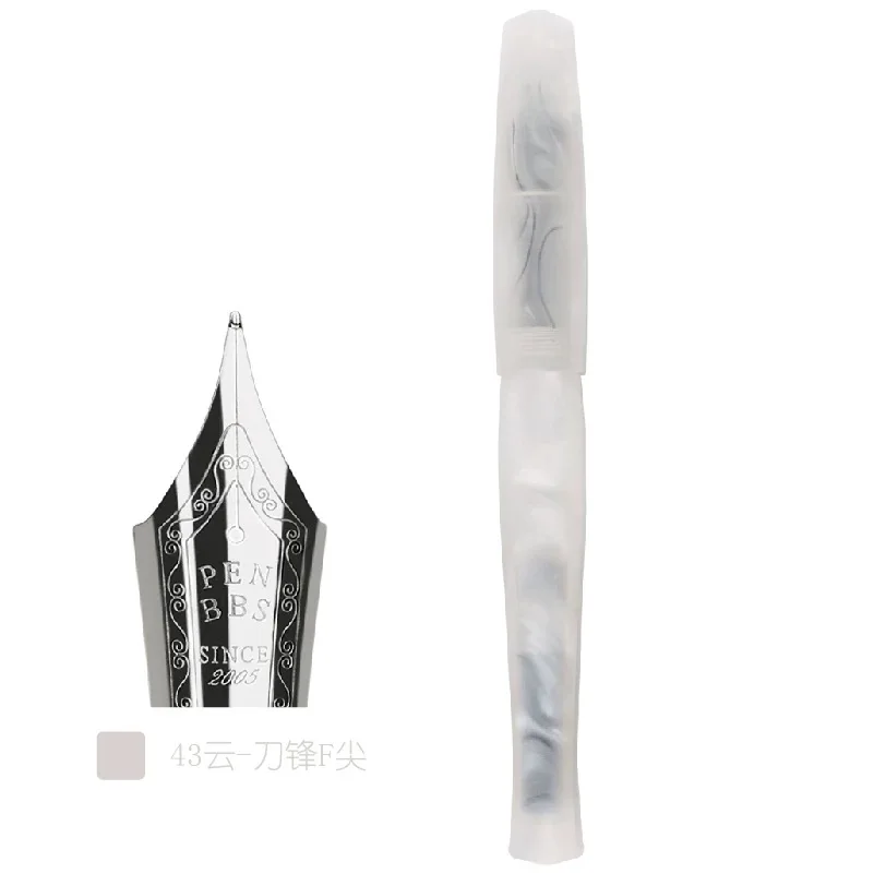 43sf cloud Penbbs323 каллиграфия ручка Китай акриловый цвет взрослый Подарочная коробка поток отрицательное давление вакуум F Перо прозрачный Moonman - Цвет: 43sf cloud