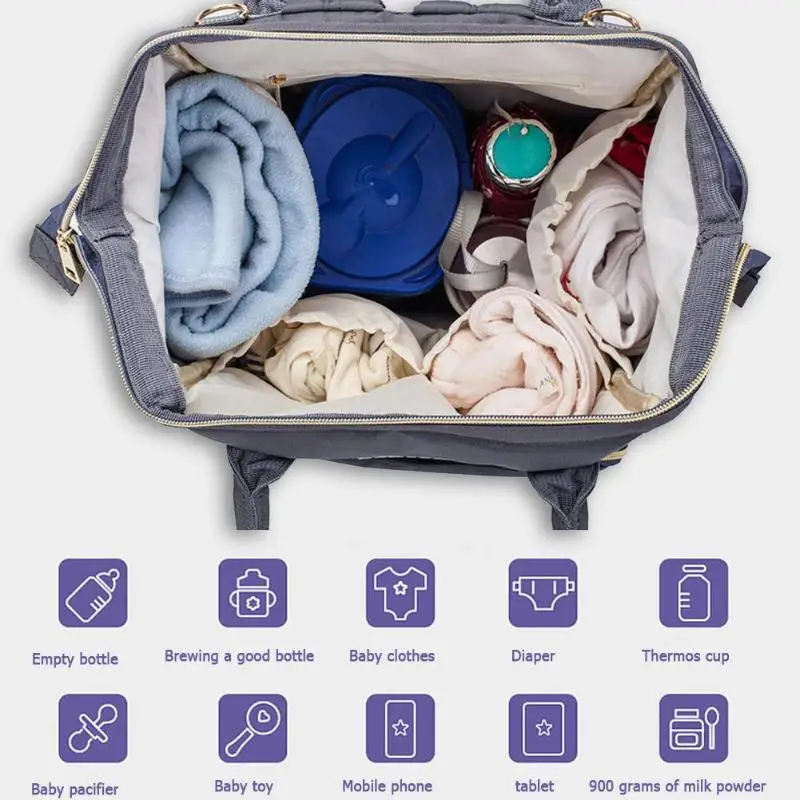 Детский рюкзак для подгузников с молоком, однотонные многофункциональные сумки для путешествий с большой вместительностью, мягкие сумки из ткани Оксфорд, сумка для коляски