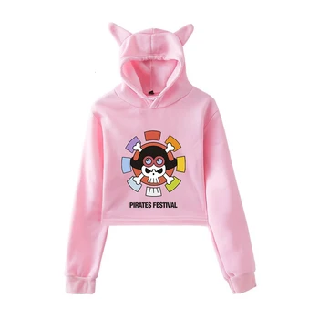 

One Piece Theatrical Edition Joint Model 2019 New Arrival Printed Cat Ear Hoodies Women Sweatshirt Autumn Fasshion Sexy Clothes