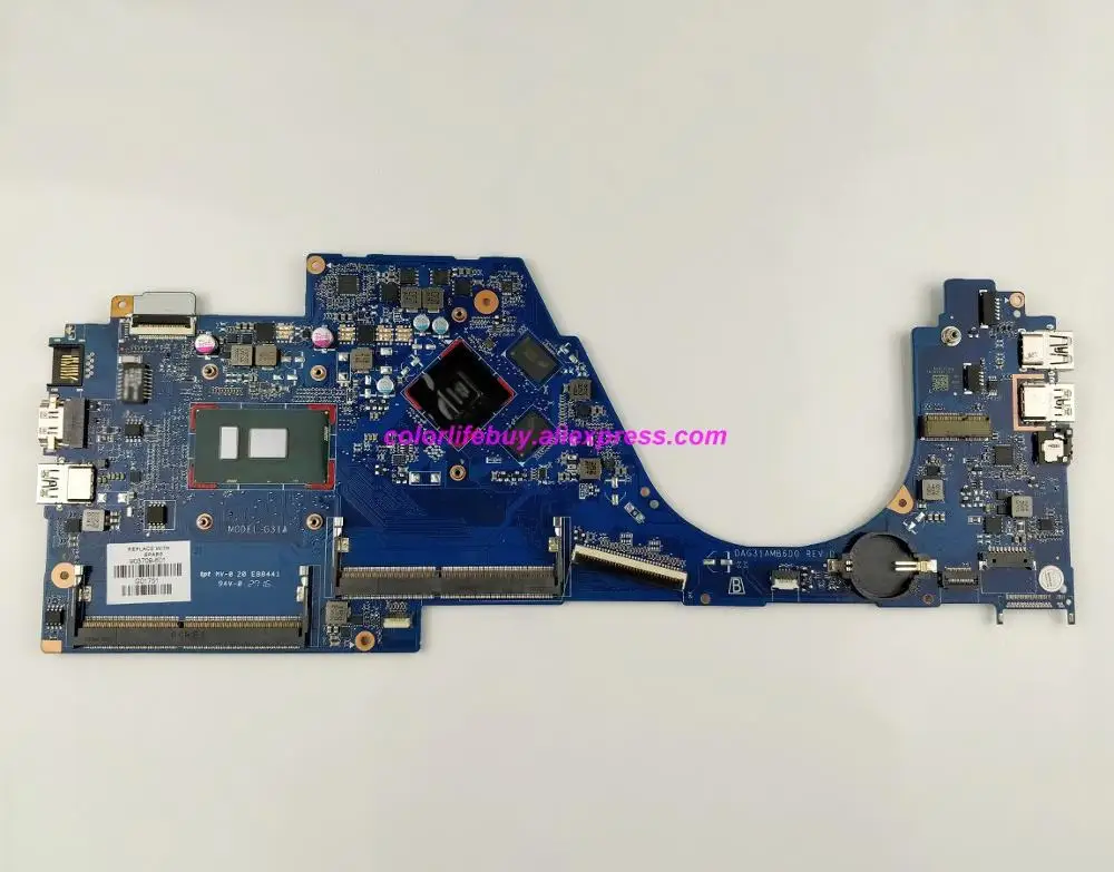 Натуральная 903709-601 G31A DAG31AMB6D0 w 940MX/4GB GPU i7-7500U материнская плата с процессором для