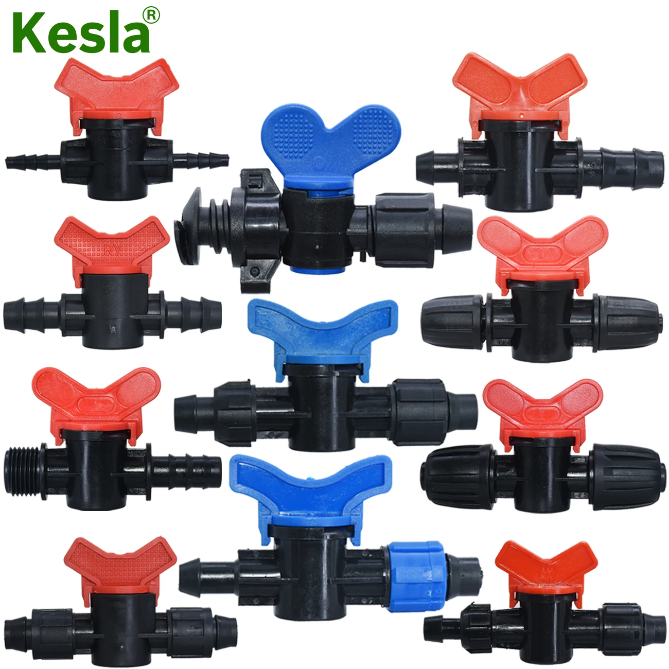 

Garden 4/7mm 8/11mm Hose Barbed WaterStop Connectors Drip Irrigation Mini Valve 1/2" 3/4" Male Thread To 16mm Pipe Water Switch