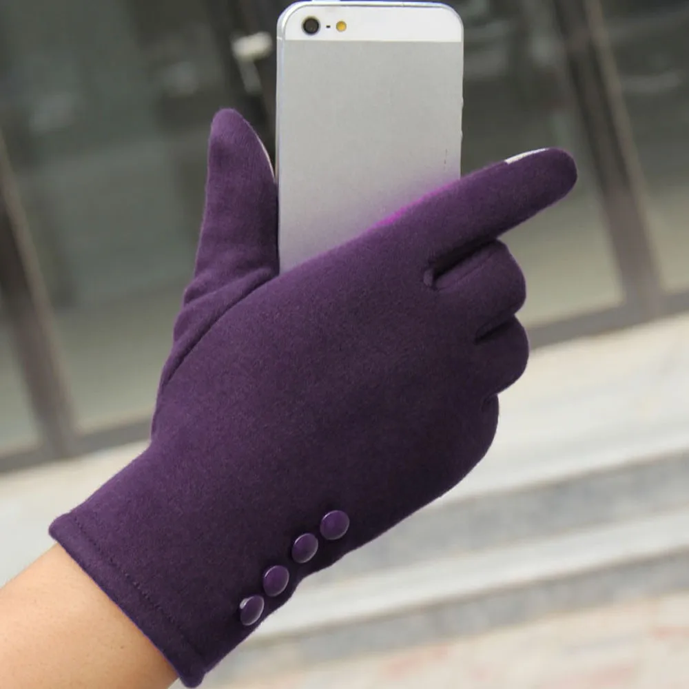 Женские перчатки с сенсорным экраном guantes 1 пара зимних теплых перчаток для