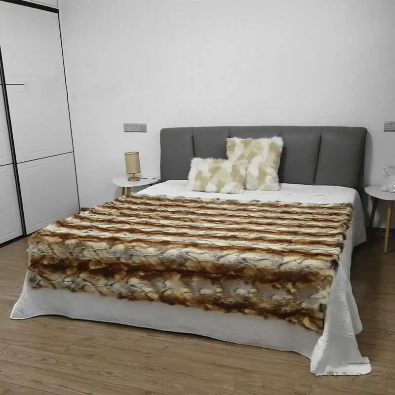 New faux fur blanket animal fur suede blanket Rex rabbit fox carpet bedroom bed blanket